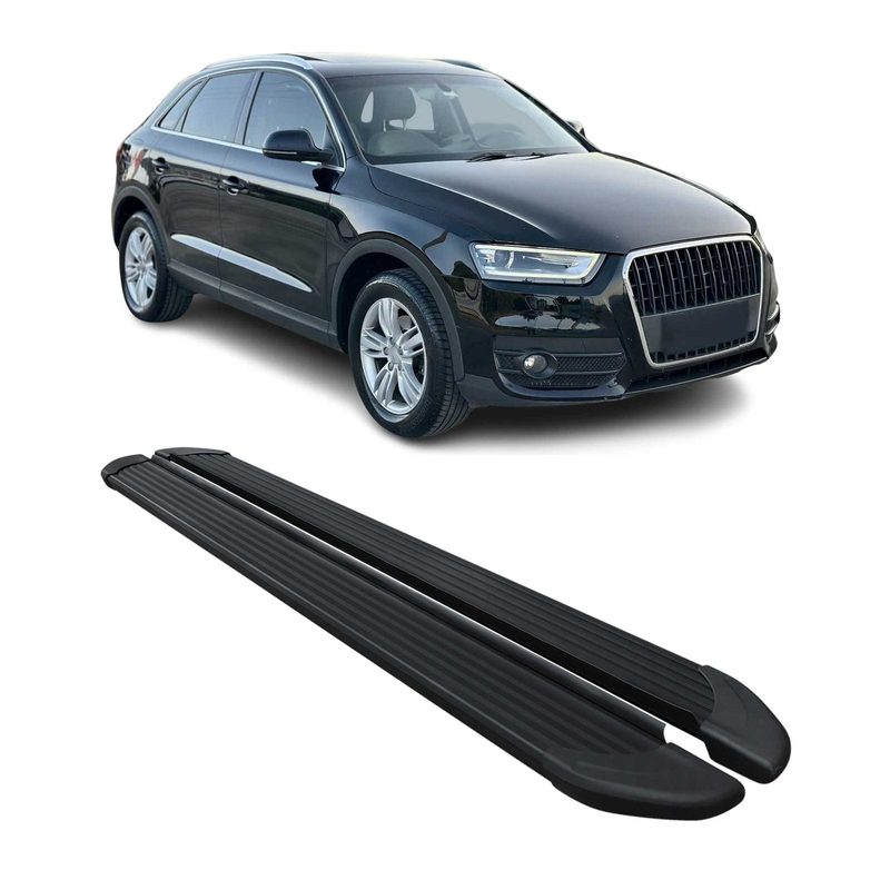 2013-2018 Audi Q3 / Q3 Quattro Running Boards Side Steps Black