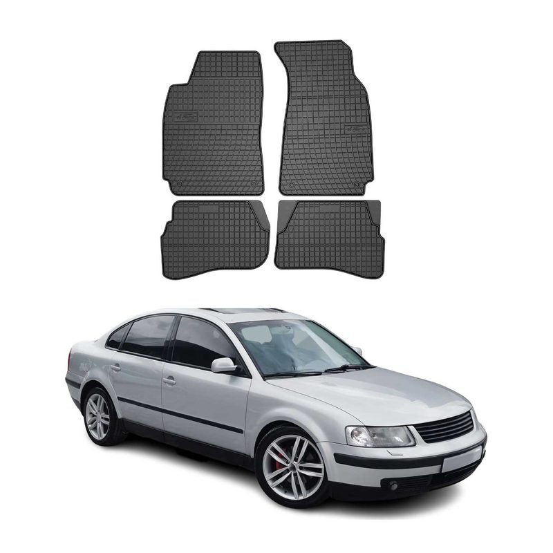 1998-2005 VW Passat B5 Floor Mats Liners Full Set All Weather Rubber Black