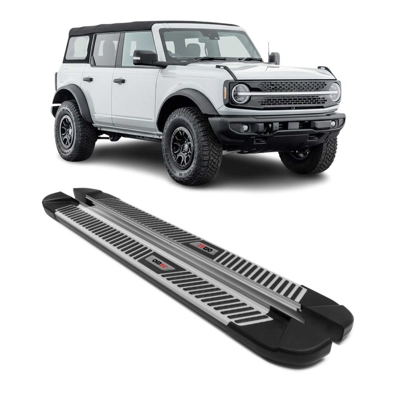 2021-2024 Ford Bronco 4 Door Nerf Bar Side Step Running Boards Alu 2x
