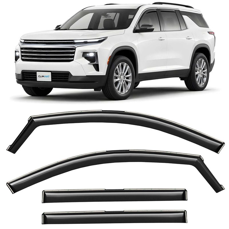 Clim Art Wind Deflectors for Chevrolet Traverse 2024-2026 Dark Smoke 4Pcs