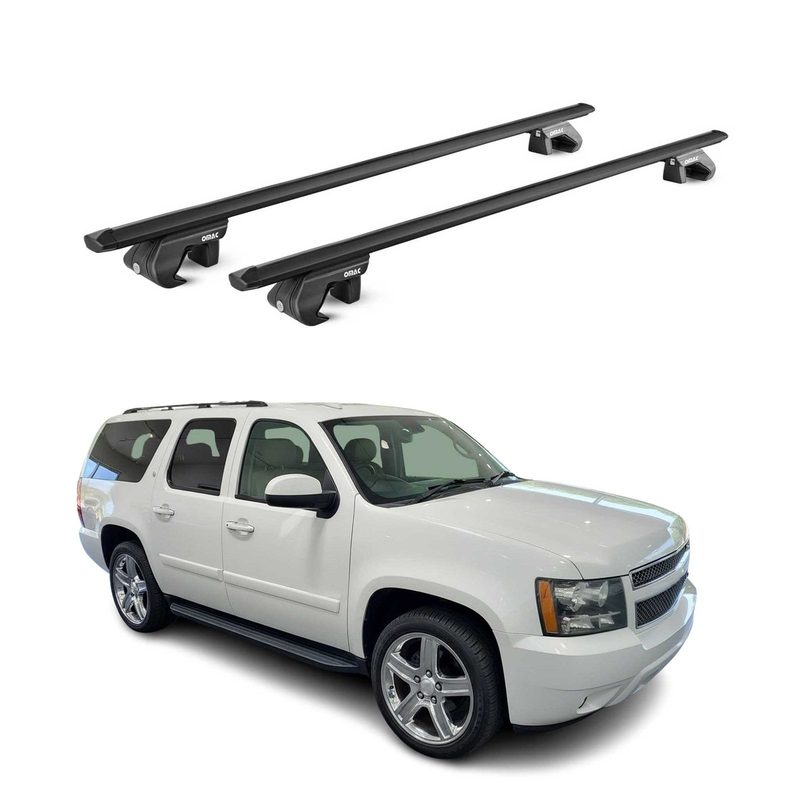 2007-2014 Chevrolet Suburban 1500 Roof Rack Cross Bars Black Carrier 2 Pcs