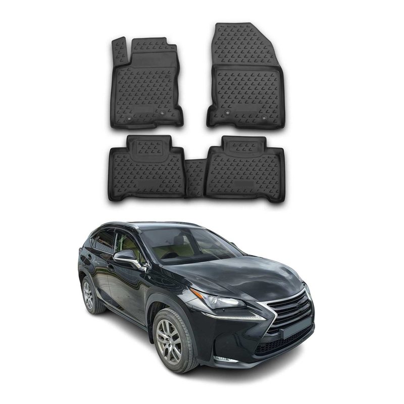 2015-2017 Lexus NX200t Floor Mats Liners Full Set All Weather Black