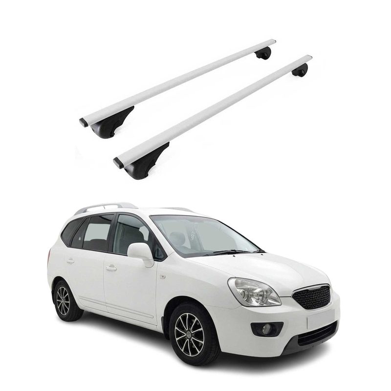 Roof Rack Cross Bars Luggage Carrier Durable for Kia Rondo 2007-2012 Gray 2Pcs