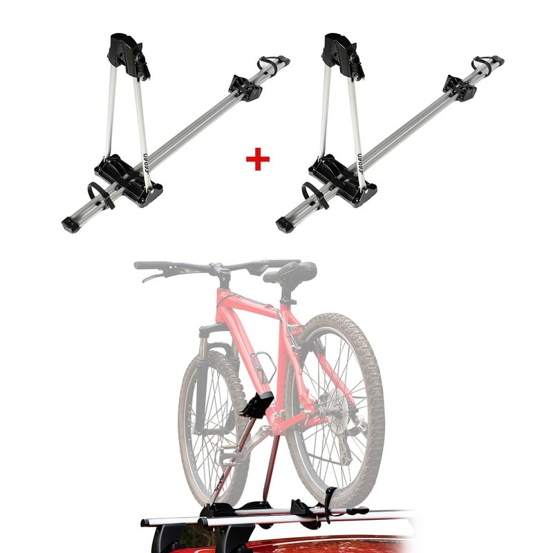 Bike Rack Mount Bicycle Carrier Lightweight Durable Aluminum Silver 2Pcs