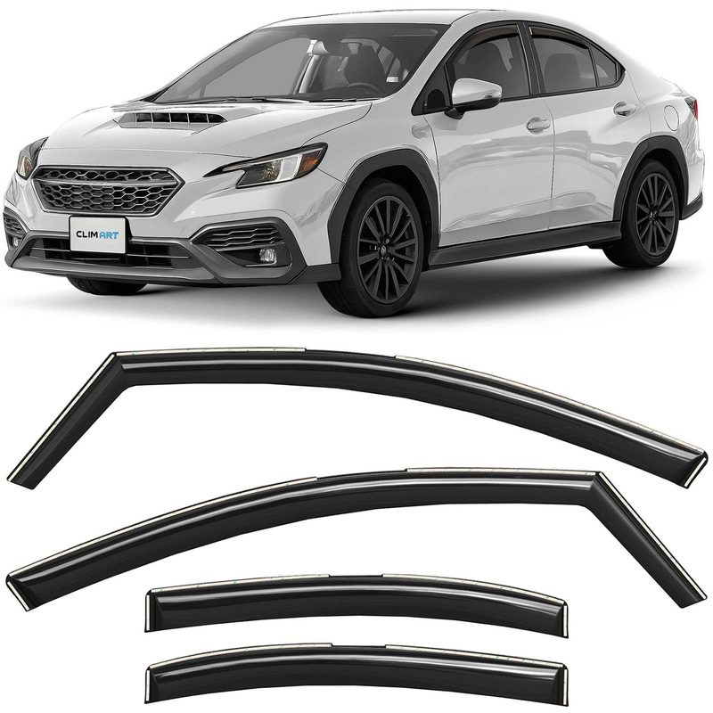 Clim Art Wind Deflectors for Subaru WRX 2022-2026 In-channel Dark Smoke 4Pcs