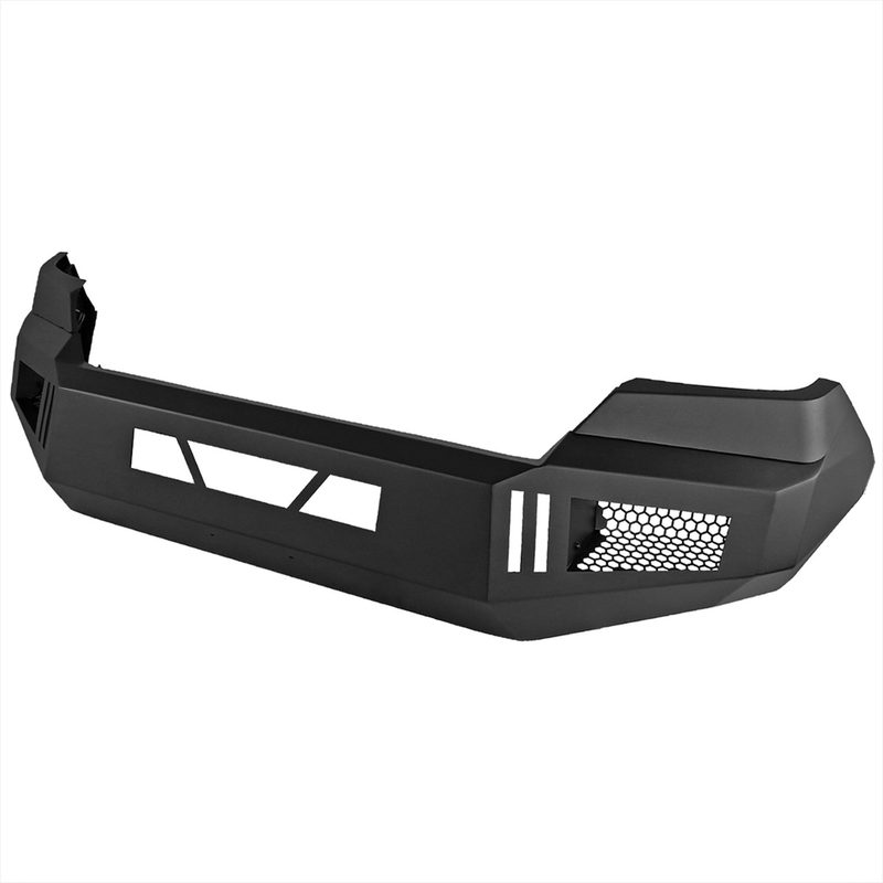 2016-2021 Toyota Tacoma Black Heavy Duty Steel Front Bumper & LED Light Ports