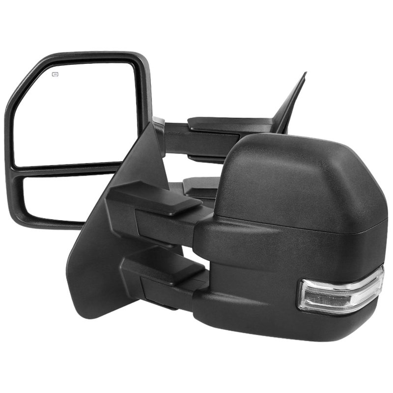 2007-2014 Ford F-150 Heated Towing Mirrors Clear Lens Turn & Puddle Lights