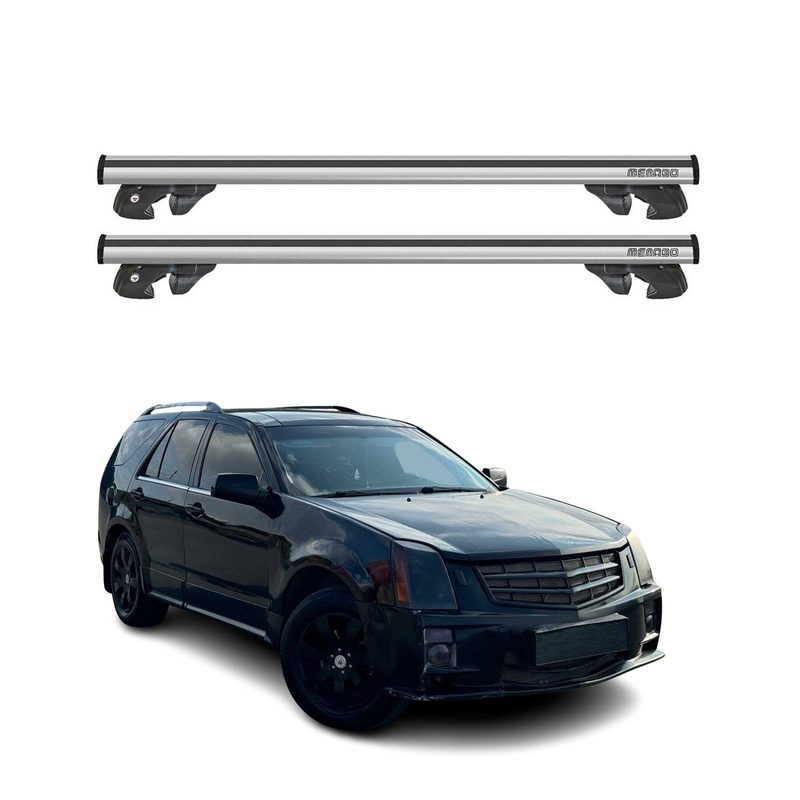 2004-2009 Cadillac SRX Roof Rack Cross Bars Silver