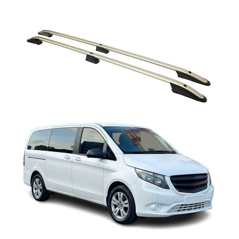 2016-2024 Mercedes Metris L2 MWB Roof Rack Rails Side Rails Bronze