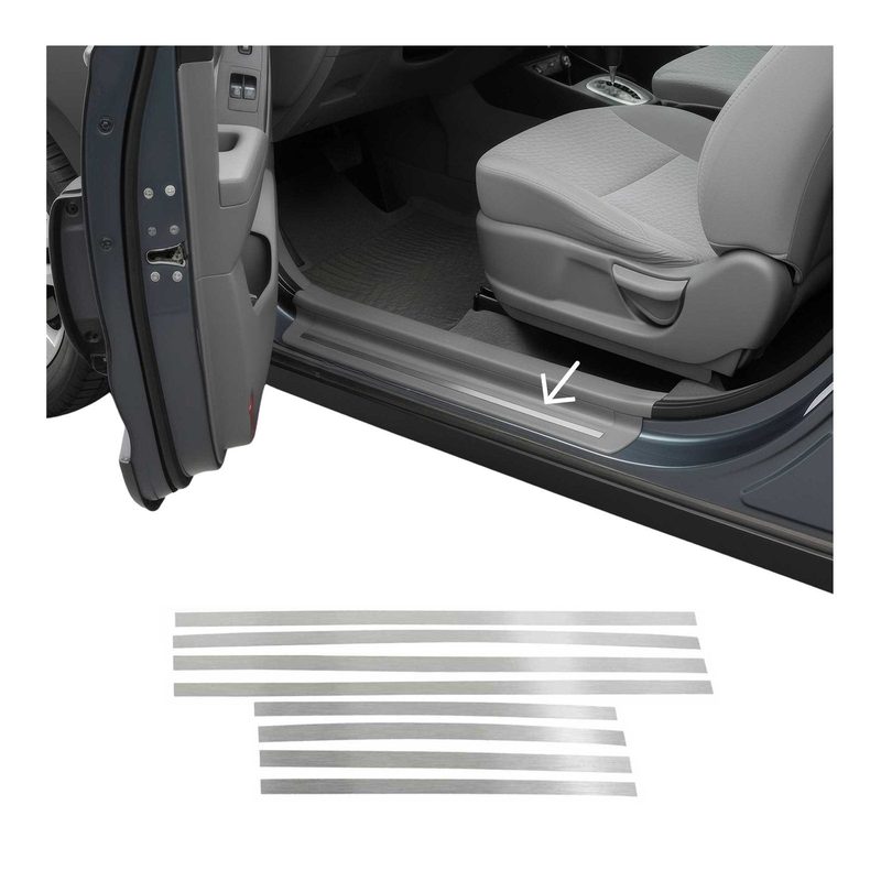 1995-2000 Mercedes C Class W202 Door Sill Scuff Plate Stainless Steel Brushed 8x
