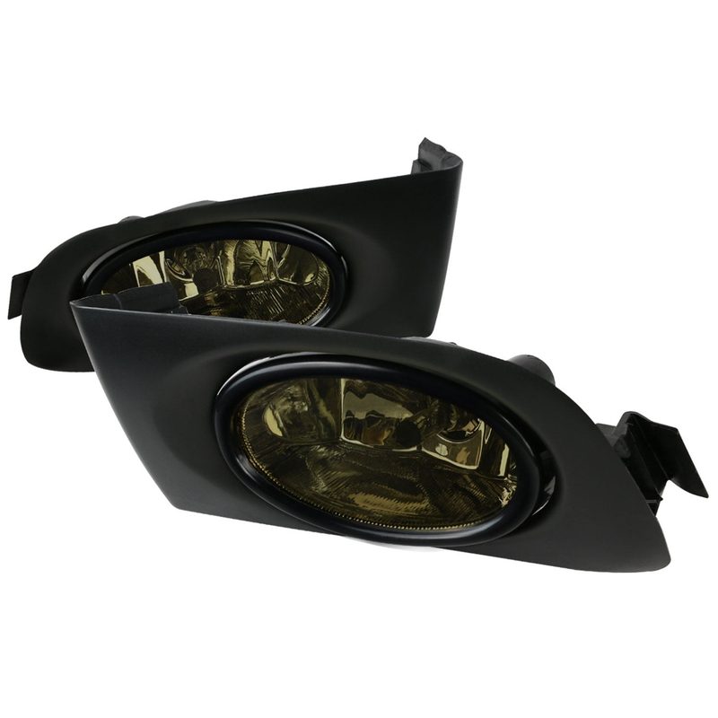 2001-2003 Honda Civic Coupe/Sedan 12V/55W H11 Fog Lights Kit Chrome/Smoke Lens