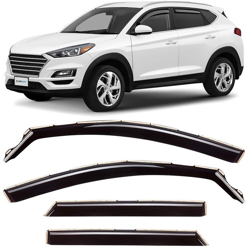 Clim Art Wind Deflectors for Hyundai Tucson 2016-2021 In-channel Dark Smoke 4Pcs