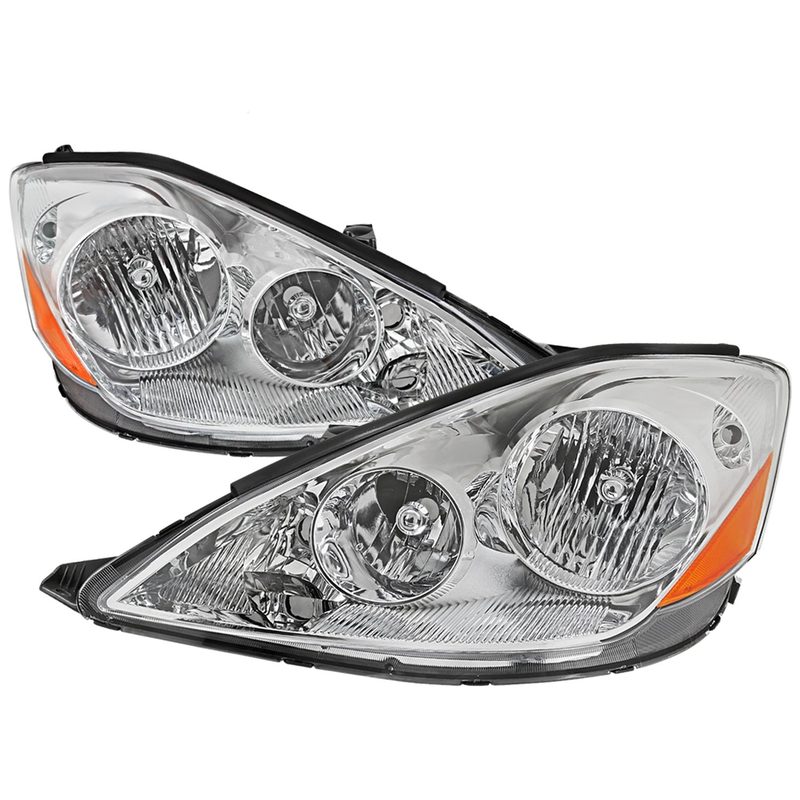 2006-2010 Toyota Sienna Factory Headlights w/Amber Reflector Chrome/Clear