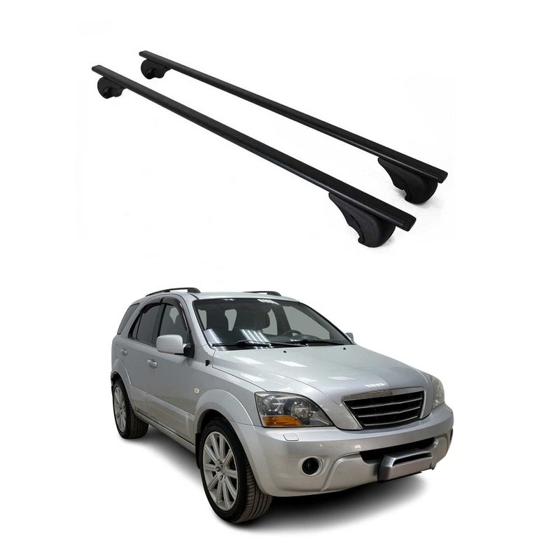 2003-2009 Kia Sorento Roof Rack Cross Bars Black
