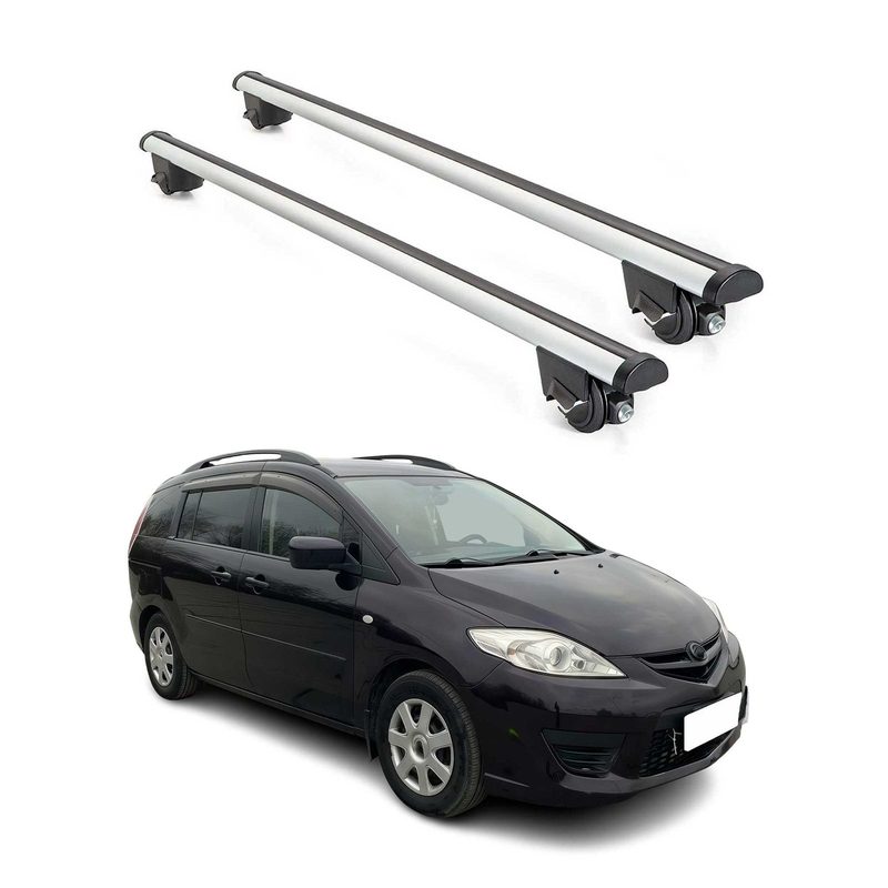 2006-2010 Mazda 5 Roof Rack Cross Bars Silver
