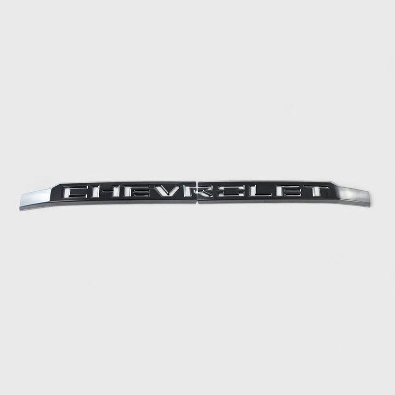 2019-2021 Chevrolet Silverado 1500 Grille Overlay Gloss Black 1Pcs ABS Plastic