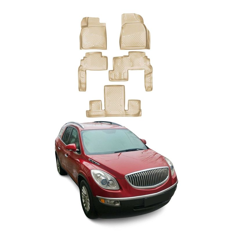 2008-2017 Buick Enclave Floor Mats Liners Full Set All Weather Beige