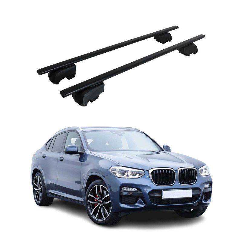Top Roof Rack Cross Bars Luggage Carrier for BMW X4 2019-2025 2Pcs Black