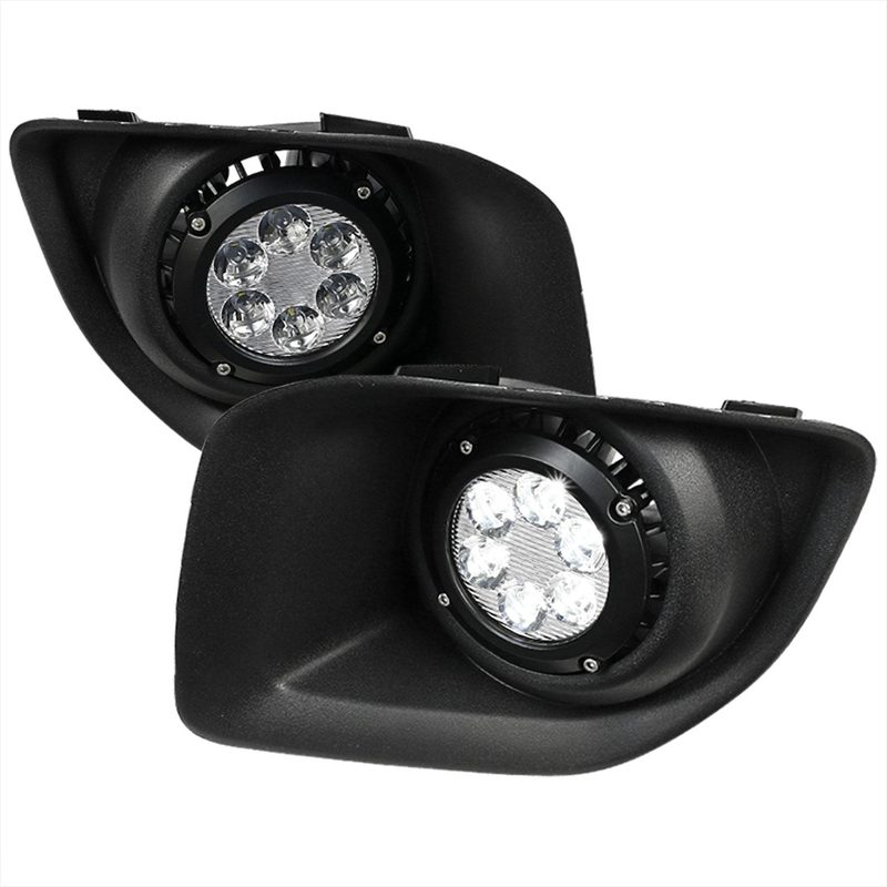 2015-2018 GMC Canyon 6-LED Fog Lights Kit Chrome Housing/Clear Lens