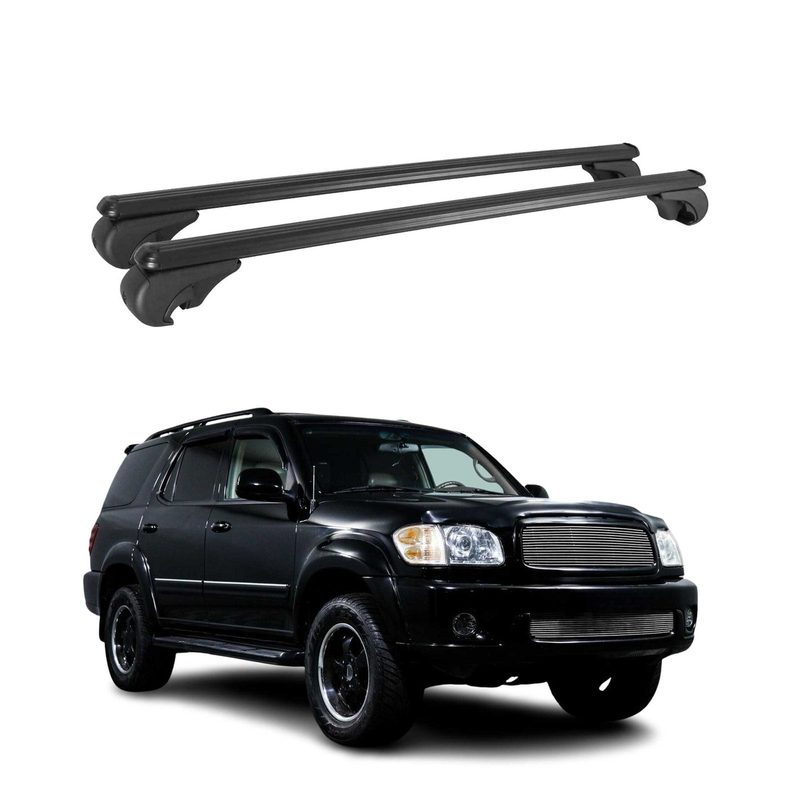 2001-2007 Toyota Sequoia Roof Rack Cross Bars Black