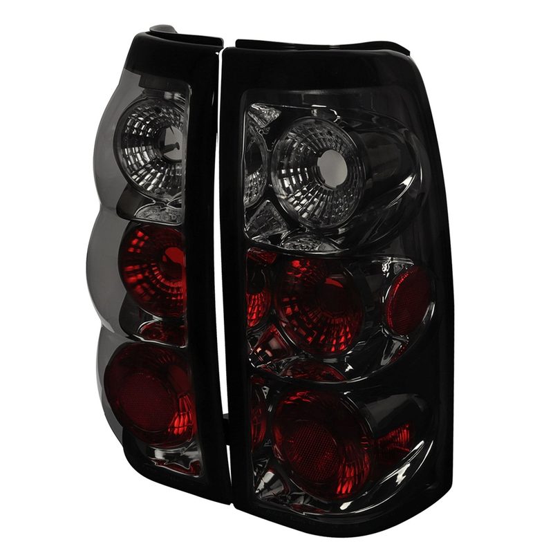 2003-2006 Chevrolet Silverado Tail Lights Chrome Housing/Smoke Lens