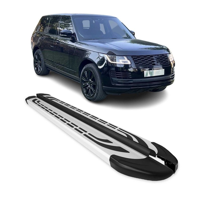 2013-2017 Land Rover Range Rover Running Boards Side Steps Silver