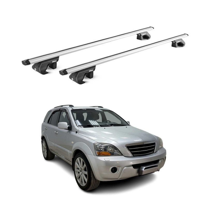 2003-2009 Kia Sorento Roof Rack Cross Bars Silver