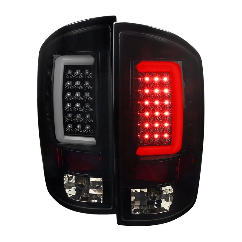 2007-2009 Dodge RAM 1500/2500/3500 LED Tail Lights Glossy Black/Smoke Lens