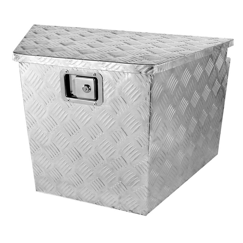 Universal 15~29" Silver Heavy Duty Truck Trailer Tongue Tool Box w/ Lock & Keys