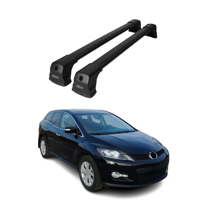 2007-2012 Mazda CX-7 Roof Rack Cross Bars Black