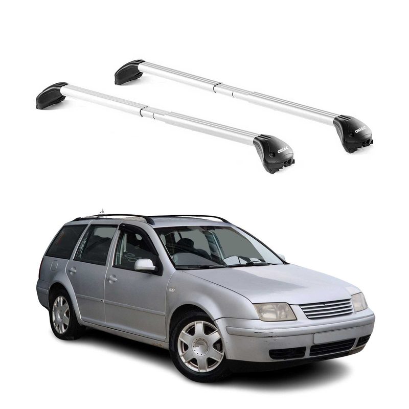 Roof Rack Cross Bars Luggage Carrier for VW Bora Estate 2000-2005 Alu Silver