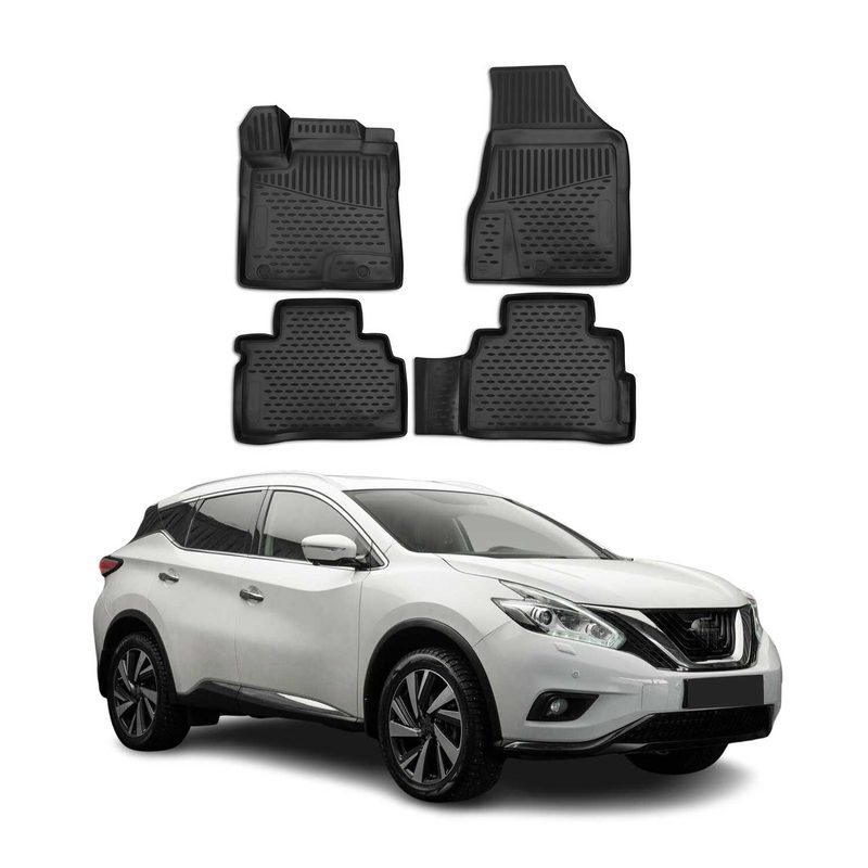 2015-2018 Nissan Murano Floor Mats Liners Full Set All Weather Black