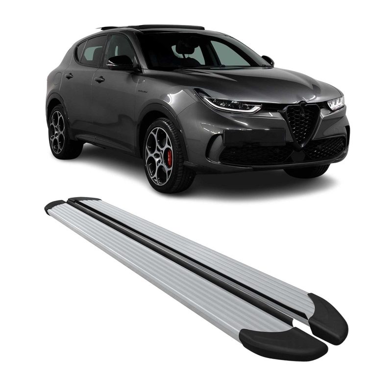 2023-2026 Alfa Romeo Tonale Running Boards Side Steps Silver