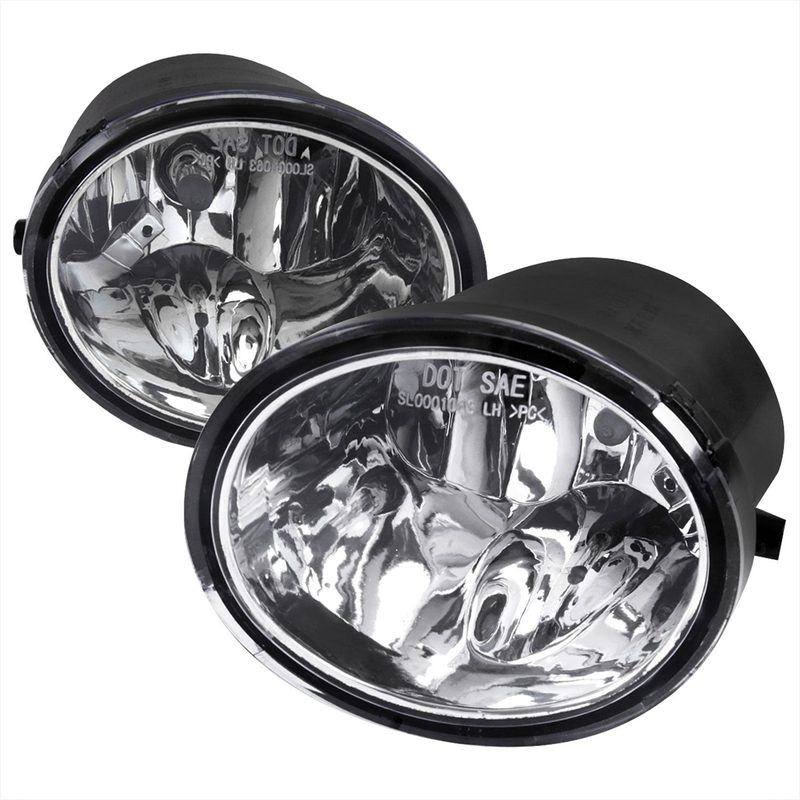 2000-2007 Toyota Tundra/Sequoia 12V/51W 9006 Fog Lights Kit Chrome/Clear Lens