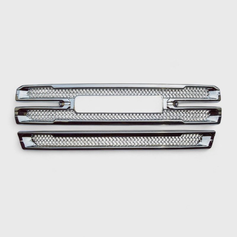 2019-2021 GMC Sierra 1500 Grille Overlay Chrome 2Pcs ABS Plastic