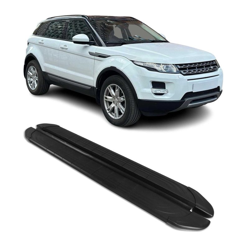 2012-2019 Land Rover Range Rover Evoque Running Boards Side Steps Black