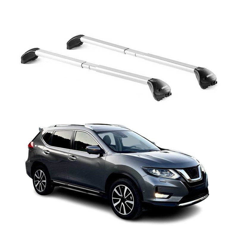 2014-2020 Nissan Rogue Roof Rack Cross Bars Silver