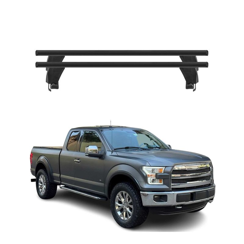 2017-2022 Ford F-250 Crew Cab Roof Rack Cross Bars Black