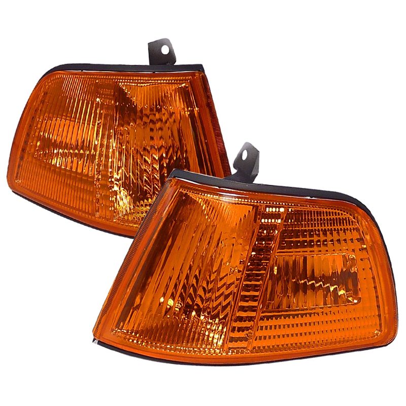 1990-1991 Honda Civic 2/3DR Corner Lights Chrome Housing/Amber Lens