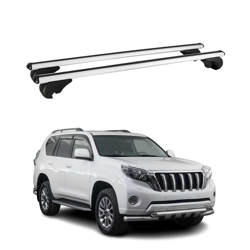 2008-2011 Toyota Land Cruiser Roof Rack Cross Bars Silver