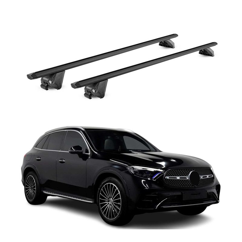 Roof Rack Cross Bars for Mercedes GLC Class X254 2023-2026 Aluminium Black 2x