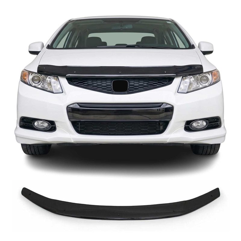 2012-2015 Honda Civic Sedan Front Bug Shield Hood Deflector 1 Pc Smoke