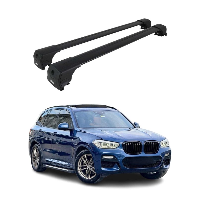 2018-2024 BMW X3 G01 Roof Rack Cross Bars Black