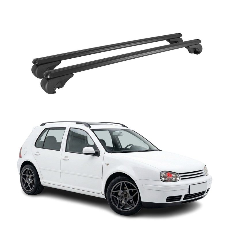 Roof Rack Cross Bars Carrier for Volkswagen Golf Hatchback 1999-2006 TÜV Gray 2x