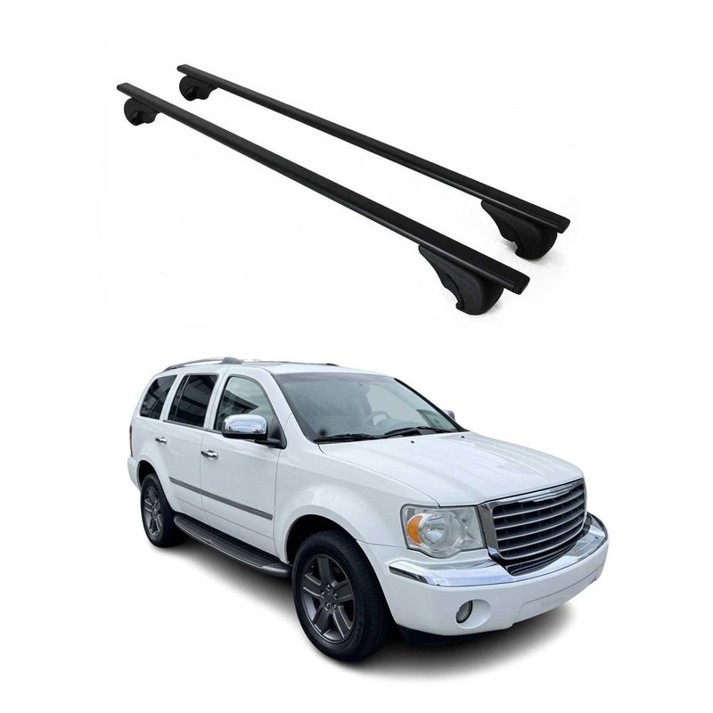 2007-2009 Dodge Durango Roof Rack Cross Bars Black