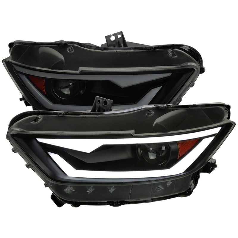 2015-2017 Ford Mustang / 18-2020 Mustang Shelby LED Xenon HID Headlights Smoke
