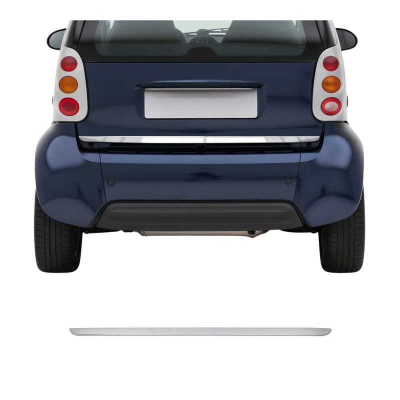 2007-2015 Smart ForTwo Rear Trunk Molding Trim Stainless Steel Silver