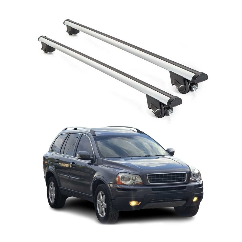 2003-2014 Volvo XC90 Roof Rack Cross Bars Silver