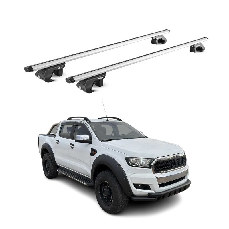 2011-2024 Ford Ranger Roof Rack Cross Bars Silver