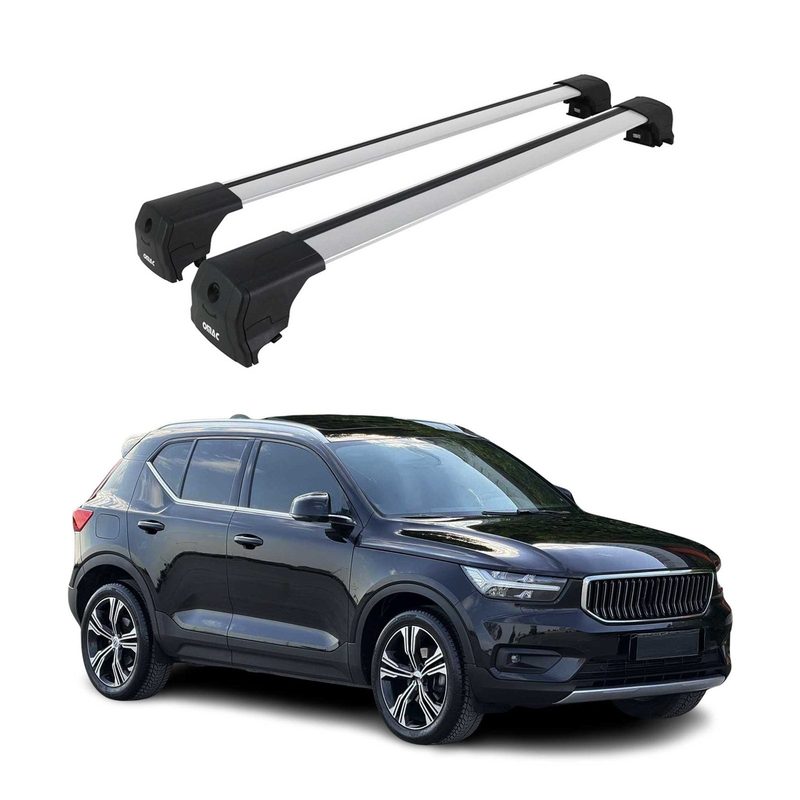 2019-2026 Volvo XC40 Roof Rack Cross Bars Silver